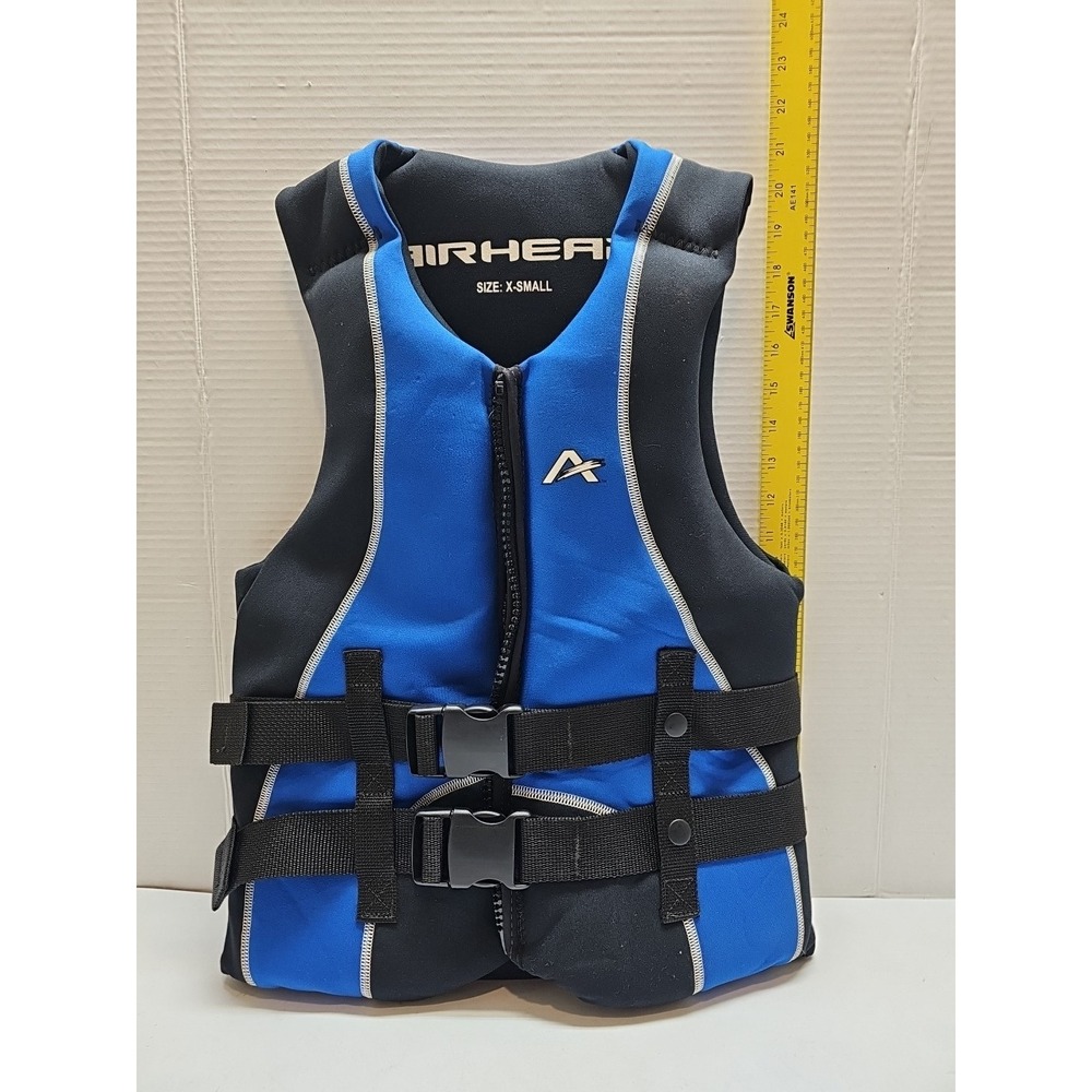 Air Head Blue/Black Neoprene Mens Life Jacket Size X-Small